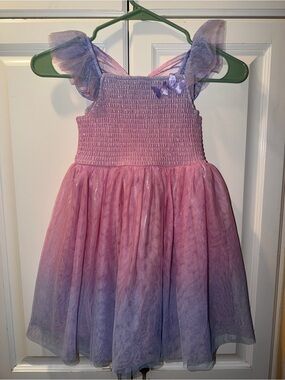 Zunie Pink and Purple Ombre Tulle Party Dress With Butterfly Wings Size 5
